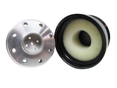 PRW - PRW 4120442 Valve Cover Breather Push-In Round Billet Aluminum Polished Each