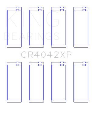 King Engine Bearings - King Engine Bearings CR4042XP.026 Connecting Rod Set for BMW M40 M42 1.6L