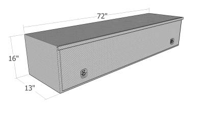 Unique Truck Accessories - Unique Truck HTB72 13"x16"x72" HD Top Sider .10 Diamond Flip-Up Door