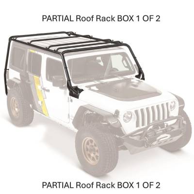 Smittybilt - Smittybilt 77717-01 PARTIAL Roof Rack for 18-25 Jeep Wrangler JL 4DR BOX 1 OF 2