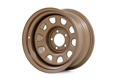 Rough Country Suspension Systems - Rough Country D-Window Wheel 15x10 5x4.5 -39mm Bronze RC51-5165B