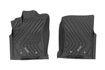 Rough Country Suspension Systems - Rough Country Front Floor Liners Black for 16-23 Toyota Tacoma Double FF-7121