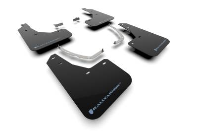Rally Armor - Rally Armor MF137-UR-BLK-PBL Black Mud Flap/Light Blue Logo