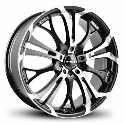 HD Wheels - HD Wheels Spinout 20x8 5x4.5/100 45mm Gloss Black/Machined SO20803745BK