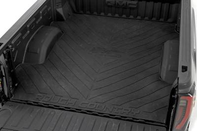Rough Country Suspension Systems - Rough Country Rubber Truck Bed Mat Black 20-25 Silverado/Sierra HD 6.9' RCM691