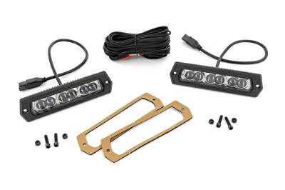 Rough Country Suspension Systems - Rough Country Chrome Series 6" Flush Mount LED Light Bars-Flood 70916A