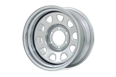 Rough Country Suspension Systems - Rough Country D-Window Wheel 17x9 5x5.0 -12mm Chrome RC51-7873C