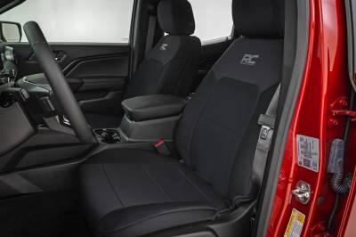 Rough Country Suspension Systems - Rough Country Front/Rear Seat Covers Black 23-25 Colorado/Canyon Crew 91069