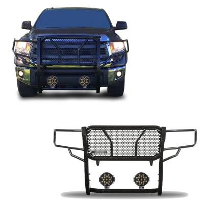 Black Horse Off Road - Black Horse RU-TOTU07-B-PLB HD Grille Guard w/7.0" LED's Toyota Tundra/Sequoia