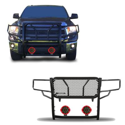 Black Horse Off Road - Black Horse RU-TOTU07-B-PLR Grille Guard Kit w/LEDs for Toyota Tundra/Sequoia