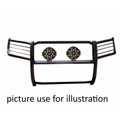 Black Horse Off Road - Black Horse 17FJ28MA-PLB Black Grille Guard w/LED for 11-15 Ford Explorer