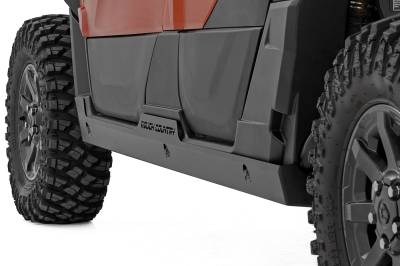 Rough Country Suspension Systems - Rough Country Tubular Rock Sliders Black for Polaris Xpedition ADV 5 93201