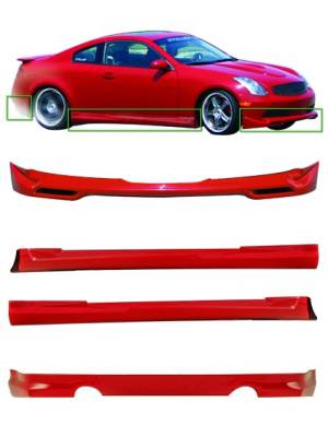 Stillen - Stillen 103611KTL Unpainted 4Pc Body Kit for 03-07 Infiniti G35 Coupe