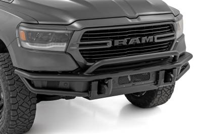 Rough Country Suspension Systems - Rough Country 51214 Tubular Black Front Bumper for 19-24 Ram 1500