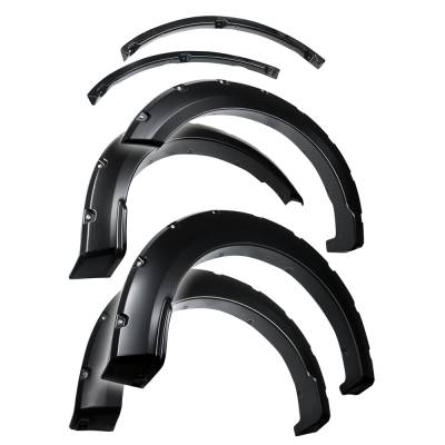 TYGER Auto - Tyger TG-FF8F4168 4PC Rivet Style Black Fender Flares 15-17 Ford F150