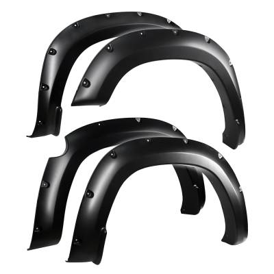 TYGER Auto - Tyger TG-FF8D4478 4PC Rivet Style Black Fender Flares for 19-22 Ram 1500 DC & CC