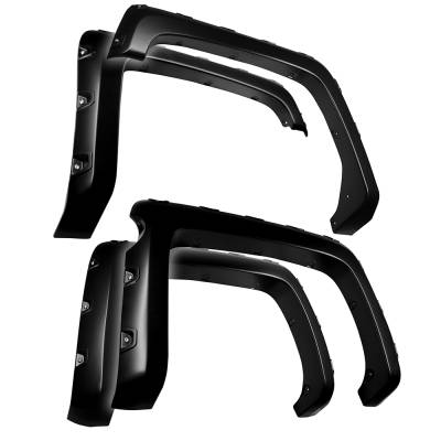 TYGER Auto - Tyger TG-FF8C4118 4PC Rivet Style Black Fender Flares 14-18 Silverado 1500 5.5'