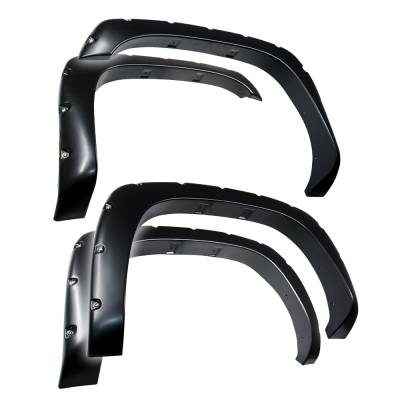 TYGER Auto - Tyger TG-FF8C4058 4PC Rivet Black Fender Flares for 99-06 Silverado & Sierra