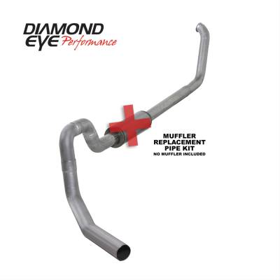 Diamond Eye Performance - Diamond Eye 4" Alum Turbo Back Exhaust for 00-03.5 Ford F550 No Muffler K4331A-