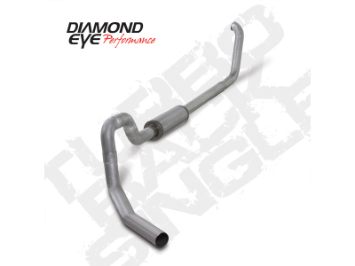 Diamond Eye Performance - Diamond Eye 4" Alum Turbo Back Exhaust for 00-03.5 Ford F550 w/Muffler K4331A