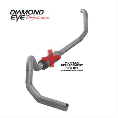Diamond Eye Performance - Diamond Eye 4" Alum Turbo Back Exhaust for 98-03 Ford E-Series No Muffler K4325
