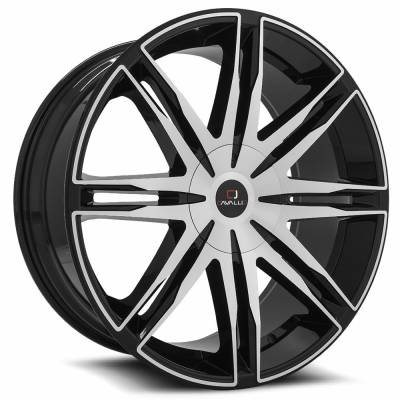 Cavallo - Cavallo Wheel CLV-18 22x8.5 5x4.25 38mm Black/Machined CLV-1822855108+38BM