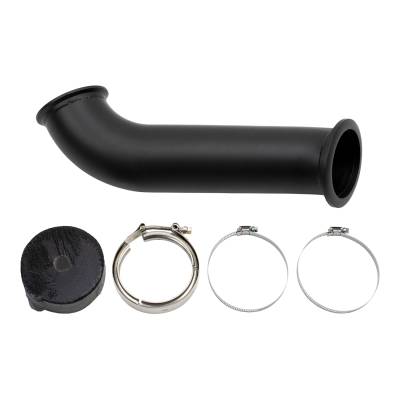 Wehrli Custom Fabrication - Wehrli WCF100262 Down Pipe 4" 04.5-07 Cummins High Mnt S400 Turbo & 2nd Gen Mafd