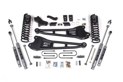 BDS Suspension - BDS Suspension BDS1794H 4" FOX Radius Arm 3" Rear Block for 13-18 Ram 3500 4WD