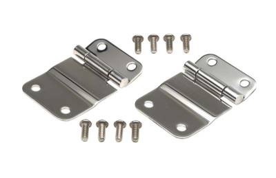 Kentrol - Kentrol 30419 Polished Tailgate Hinge Pair for 76-86 Jeep CJ7
