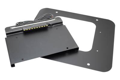 Kentrol - Kentrol 80710 BackSide License Plate Mount w/LED for 97-06 Jeep Wrangler TJ