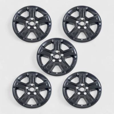 Trim Illusion - Trim Illusion WSK706-17BLK 17" OE Wheel Skin Covers Black for 18-23 Wrangler JL