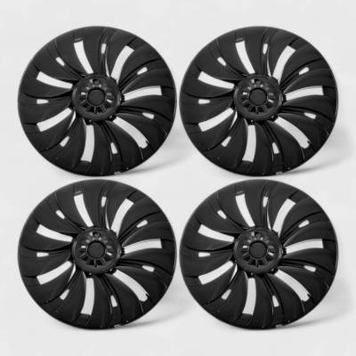 Trim Illusion - Trim Illusion WC116-19BLK 19" Wheel Covers Black for 20-24 Tesla Model Y