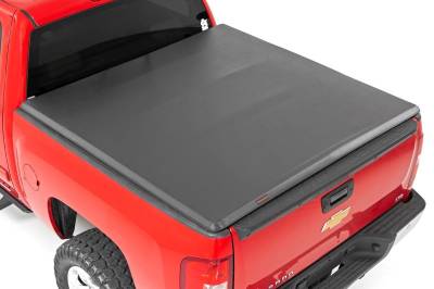 Rough Country Suspension Systems - Rough Country Soft Tri-Fold Tonneau Cover 07-14 Silverado/Sierra 5.8' 41207550A