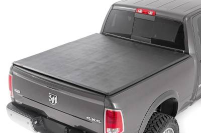 Rough Country Suspension Systems - Rough Country Soft Tri-Fold Tonneau Cover for 09-18 Ram 6.4' 41319640A