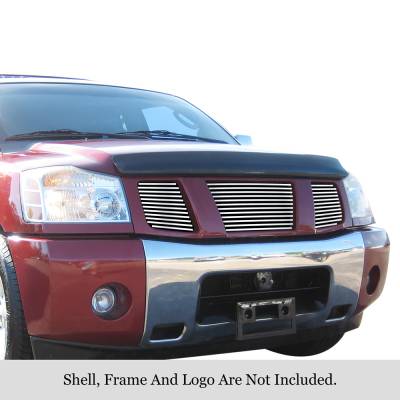 APS - APS Stainless Billet Grille-Polish for 04-07 Nissan Titan/Armada GR14HED22S