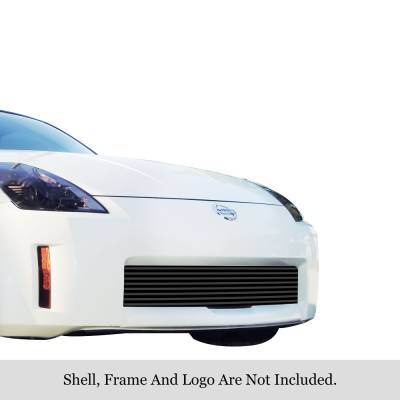 APS - APS Stainless Billet Bumper Grille Black for 03-05 Nissan 350Z GR14FED15J