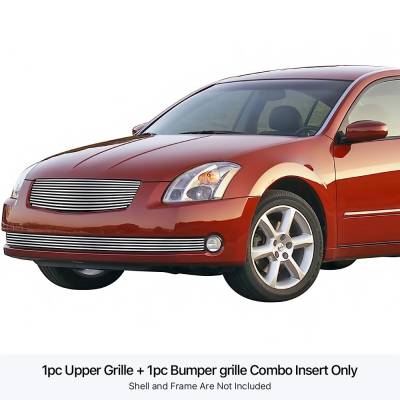 APS - APS Stainless Billet Grille-Polish for 04-06 Nissan Maxima GR14HGI81S