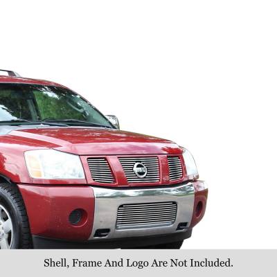 APS - APS Stainless Billet Grille-Polish for 04-07 Nissan Titan/Armada GR14FGI92S