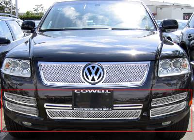 APS - APS Wire Mesh Bumper Grille-Polish for 03-07 Volkswagen Touareg V6 GR22GEE13T