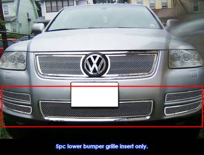 APS - APS Wire Mesh Bumper Grille-Polish for 03-07 Volkswagen Touareg GR22GEH16T
