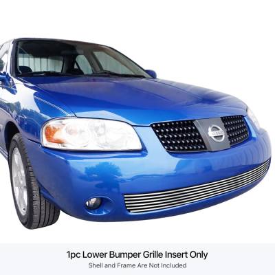 APS - APS Stainless Billet Bumper Grille-Polish for 04-06 Nissan Sentra GR14HED03S