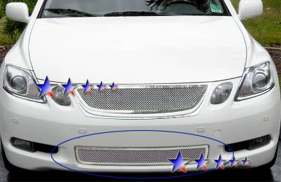 APS - APS Wire Mesh Bumper Grille-Polish for 05-07 Lexus GS-Series GR20GED54T