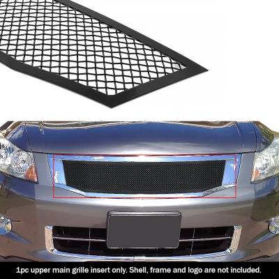 APS - APS Wire Mesh Grille Black 08-10 Honda Accord Sedan GR08GEE57H
