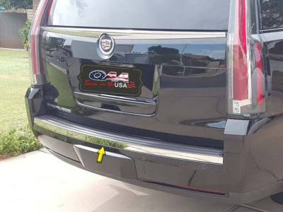 Quality Automotive Accessories - QAA BI55255 1Pc Stainless Rear Bumper Trim for 2015-2020 Cadillac Escalade