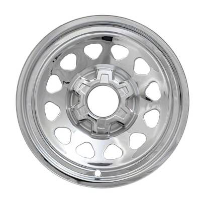 Quality Automotive Accessories - QAA HUB59170 4Pc Chrome ABS Wheel Cover Hub Cap for Chevy Silverado WT