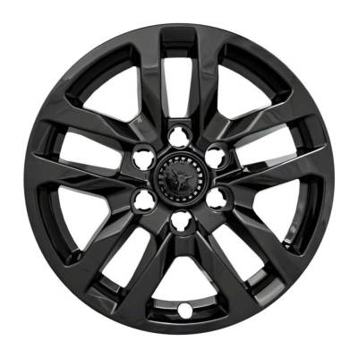 Quality Automotive Accessories - QAA HUB59172B 4Pc Gloss Black ABS Wheel Cover Hub Cap for Silverado RST LTZ