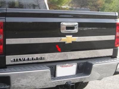 Quality Automotive Accessories - QAA RT54181 1Pc Stainless Steel Tailgate Trim for 2014-2018 Chevy Silverado