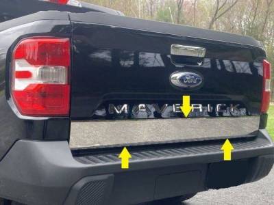 Quality Automotive Accessories - QAA RT62310 1Pc Stainless Steel Tailgate Trim for 2022-2025 Ford Maverick