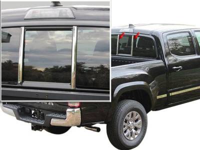 Quality Automotive Accessories - QAA RW15130 2Pc Stainless Steel Rear Window Trim for 2015-2017 Toyota Camry