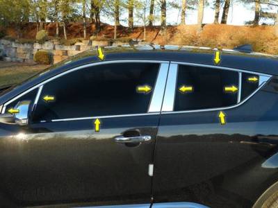 Quality Automotive Accessories - QAA WP17341 20Pc Stainless Steel Window Trim for 2017-2020 Hyundai Elantra